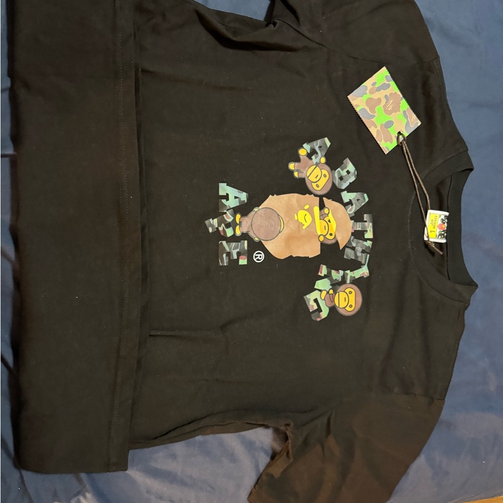 Kids Black Graphic T-Shirt
